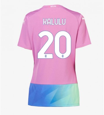AC Milan Pierre Kalulu #20 Replika Tredjetrøje Dame 2023-24 Kortærmet